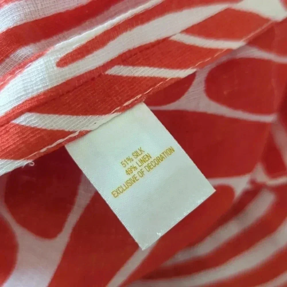 Kate Spade “Gwen” silk/linen tunic swim coverup